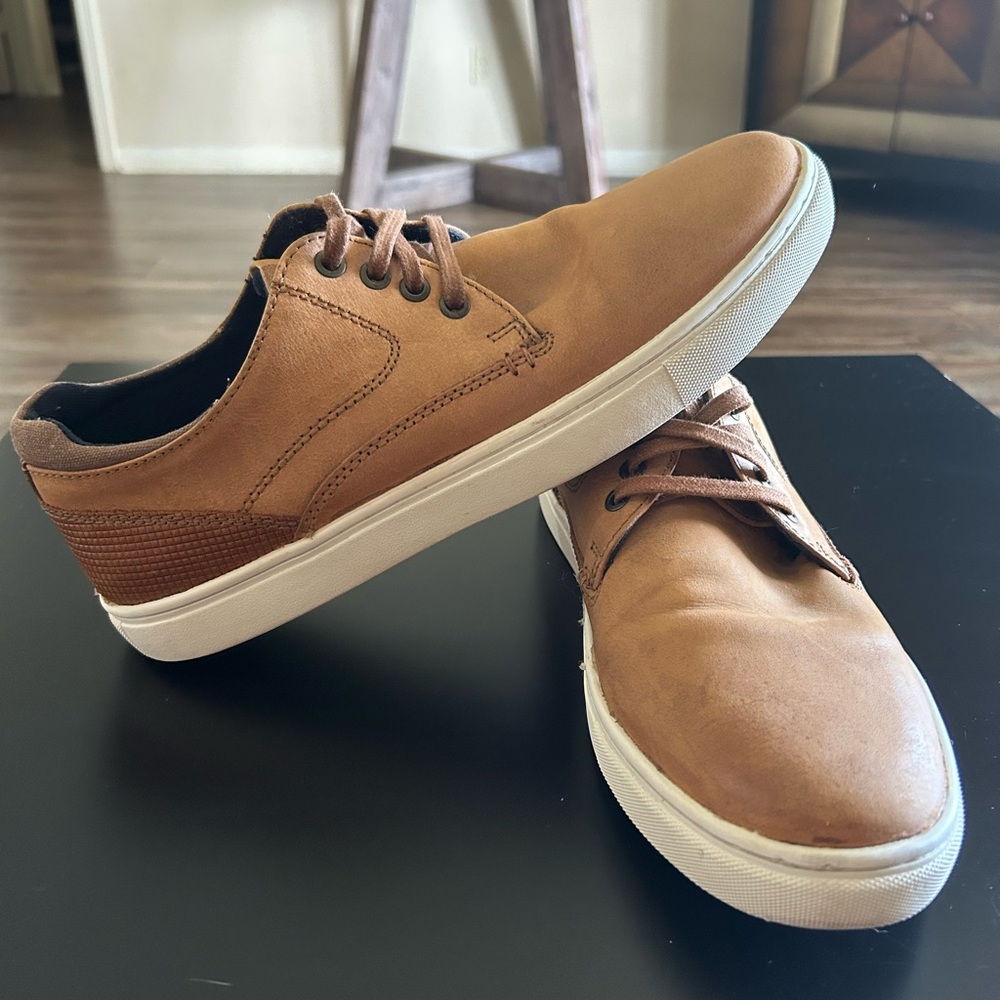 Steve Madden P-Camden Tan Leather Sneakers | Men’s 9.5 | Retail $125